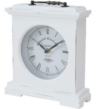Holzuhr Betty Standuhr Uhr Dekouhr Vibtage Uhr weiße Uhr