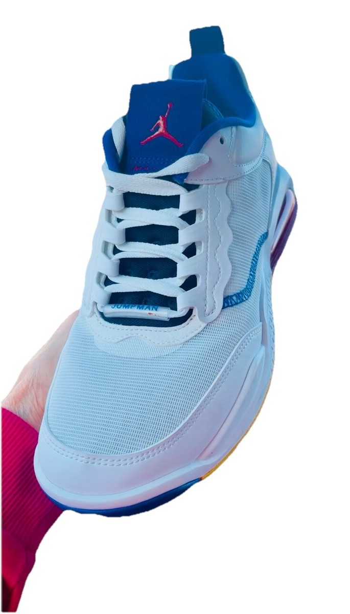 Custom Air Jordan Max 200 Men's Size White Dark Sulfur Black