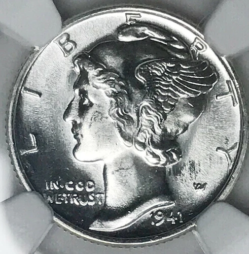 1941 Mercury Dime MS66 FB NGC A Beauty