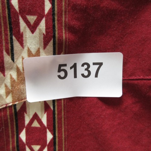 Wrangler Shirt Men's Medium Maroon Western Pearl Snap Aztec Cowboy - Picture 16 of 16