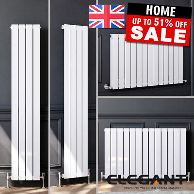 White Vertical Horizontal Designer Radiators Flat Panel Central