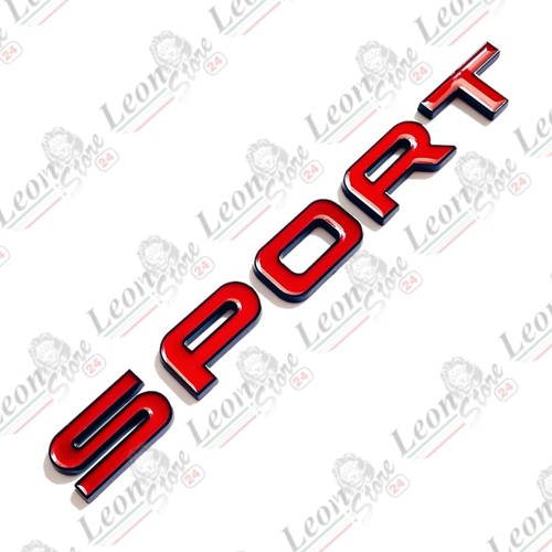 Logo Scritta Posteriore Sport Rosso/Nero per Range Rover Land L320 L494 HST SVR - Foto 4 di 10