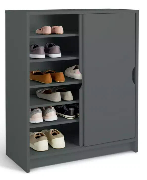 Chloe Door Shoe Storage Cabinet Grey B Grade