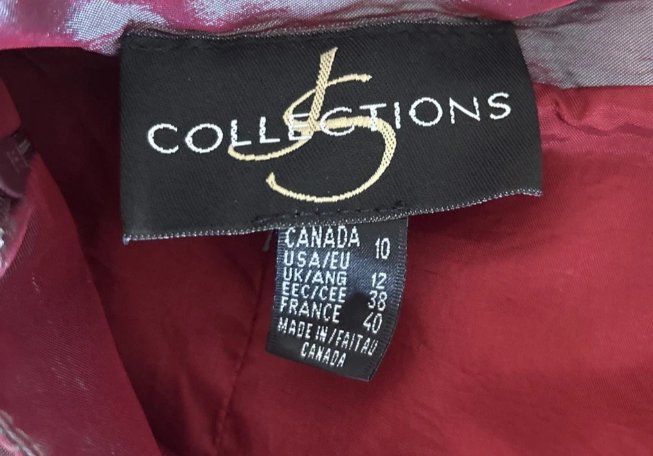 JS Collections Vintage US 10 Corset/High Skirt Metallic Iridescent 2 Piece •flaw - Image 4 of 4