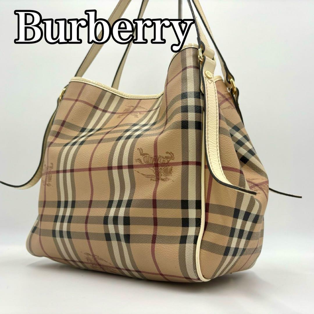 Burberry Tote Bag Nova Check Horse Logo Pouch
