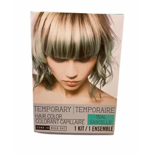 Temporary Teal Hair Coloring System Comb in Wash Out Greenbrier 0.5 FL. OZ