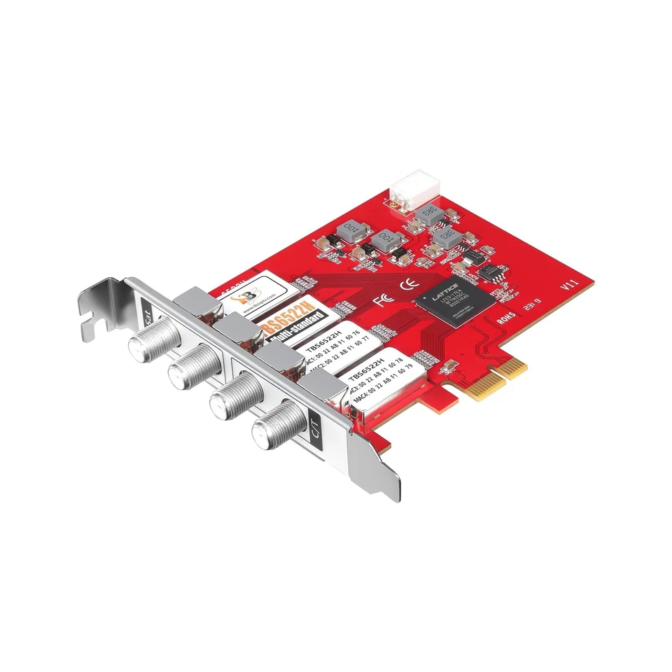 TBS6522H Quad Tuner PCIe Card DVB-S2X S2 S T2 T C2 C ISDB-T ATSC1.0 Multi Sta... - Image 4 of 4