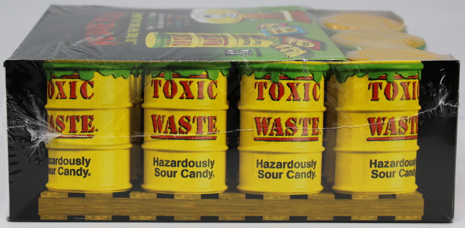 TOXIC WASTE  3-Pack Toxic Waste Original Yellow Drums of Assorted Sour  Candy - 5 Flavors