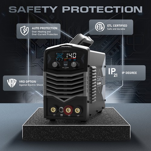 140A Flux Core MIG Welder, 110V Gasless Flux Core MIG/Stick/Lift TIG Welder - Picture 3 of 8