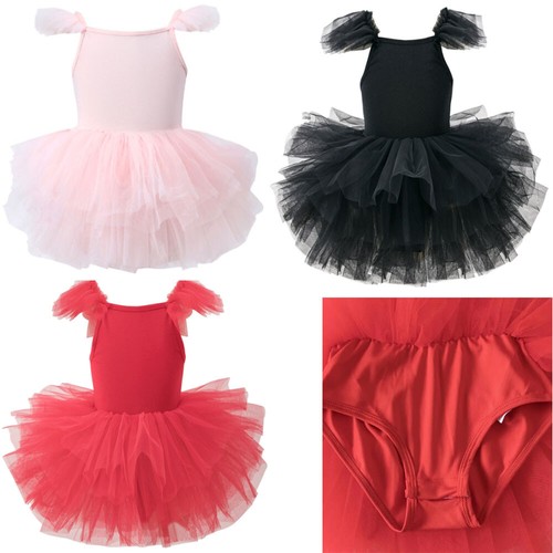 US Kids Girls Ballet Dance Dress Leotard Gymnastics Tutu Skirt Ballerina Costume