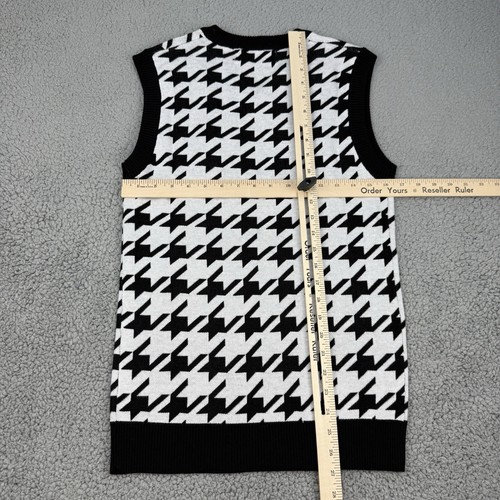 Pixar Disney Inside Out Fear Houndstooth Sweater Vest Adult XS Black White - Picture 8 of 10