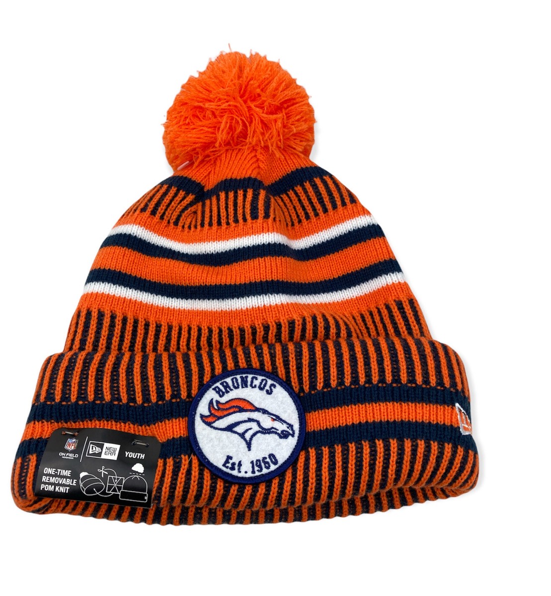 New Era Denver Broncos Winter Cuffed Knit Pom Beanie hat | eBay