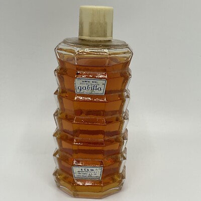 1930 s Gabilla Sinful Soul Vintage Cologne 6 oz Art Deco Skyscraper Style Bottle