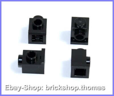 Lego 4 x Konverter Stein schwarz 1x1 - 4070 Bricks Headlight Black - NEU / NEW