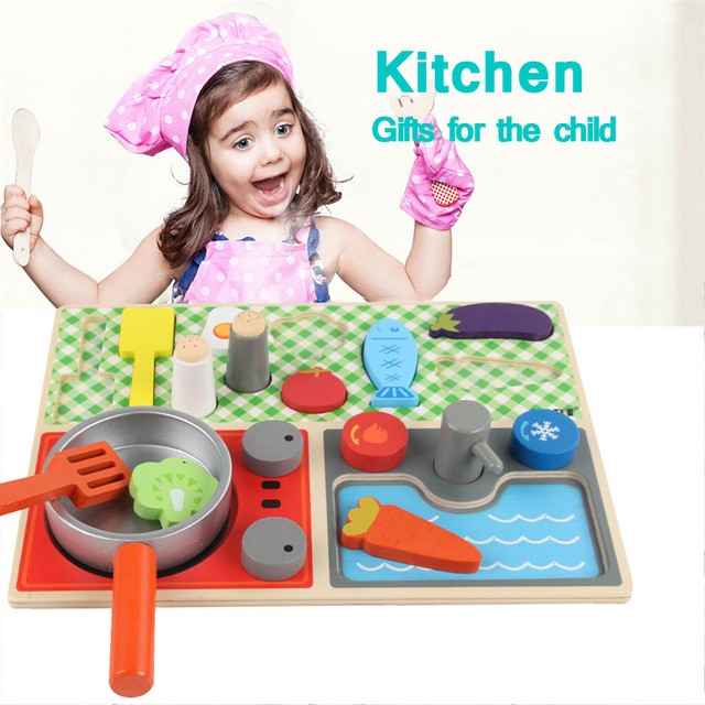 kids wooden play food
