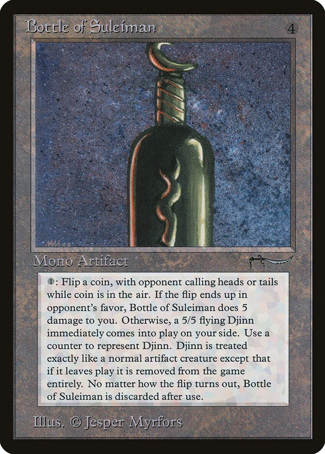 MTG Bottle of Suleiman Arabian Nights Magic the Gathering