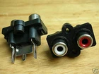 2x Panel QUAD RCA Female Chassis Socket Connector