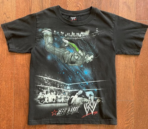 Y2K Jeff Hardy Swanton Bomb WWE Wrestling Shirt Youth Large Black