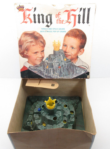 King of the Hill Schaper 1965 Plastic Action Game in Box Not Complete 1960's Toy