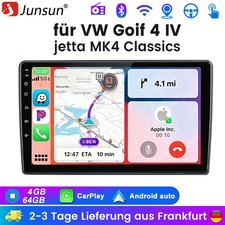 4+64G Android 15 Autoradio Carplay Navi SWC für VW Bora Golf 4 MK4 1J1 1J2