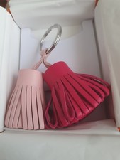 NEW Hermes Carmen Key Ring bicolor calfskin