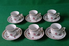 SET 6 TAZZINE + 6 PIATTINI CAFFÈ LAVAZZA PORCELLANA HOLLÓHÁZA HUNGARY. DF35