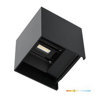 LED AußEnwandleuchte Querk 2X3W 3000K IP54 Schwarz Kobi Light