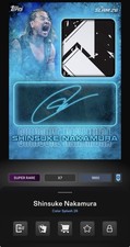 DIGITAL TOPPS WWE SLAM Shinsuke Nakamura SUPER RARE BLUE SIGNATURE RELIC Read
