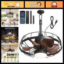 20" Weatherproof Outdoor Ceiling Fan with Light, Smart App Remote, 6-Speed DC