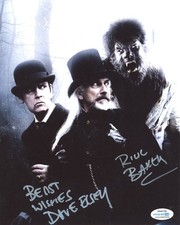 Dave Elsey & Rick Baker Signed Autographed 8x10 Photo The Wolfman ACOA