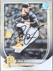 Bowman Chrome Paul Skenes Autograph Card Auto COA