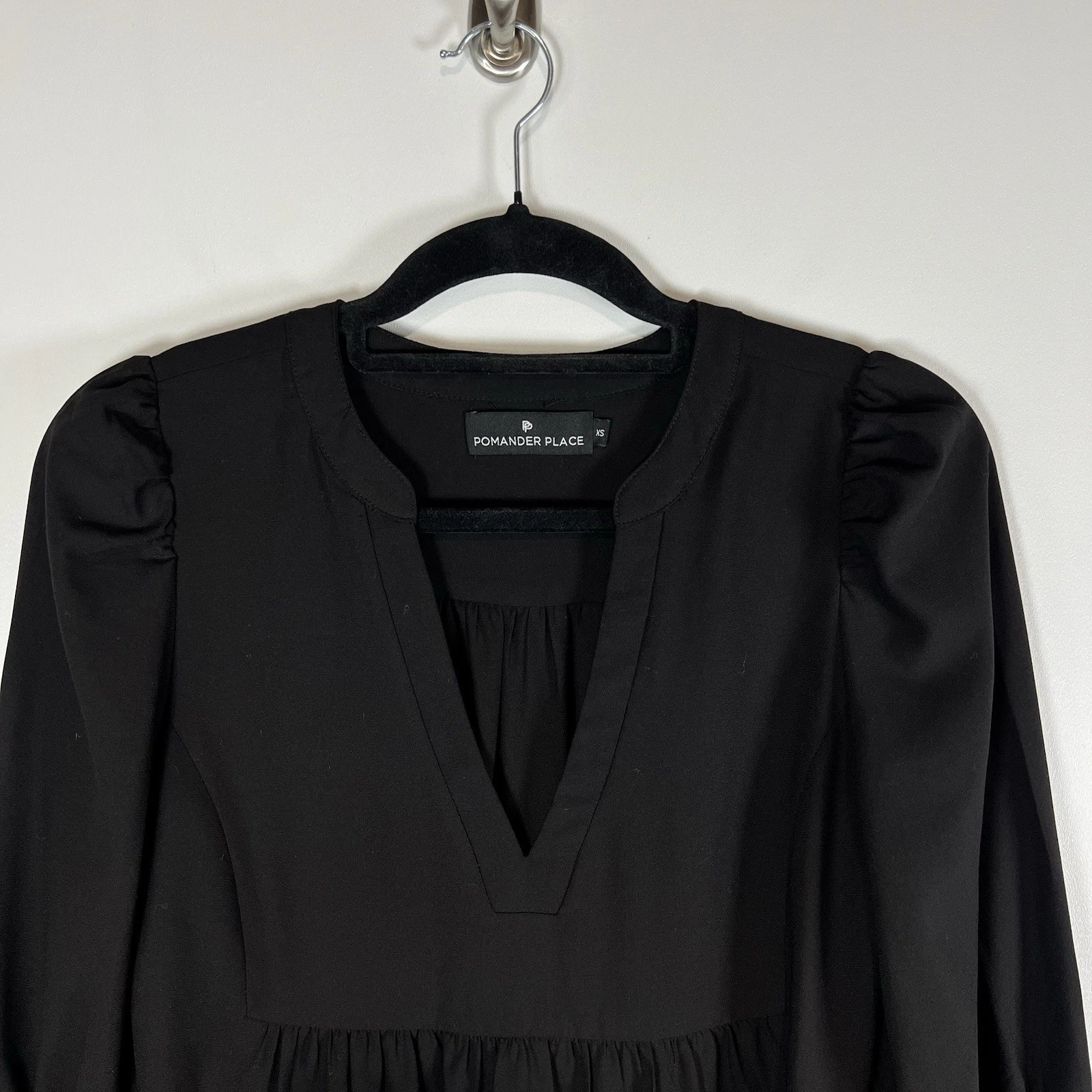 Pomander Place by Tuckernuck mini abito donna nero crepe Kenzo a strati taglia XS