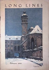 AT&T Long Lines Employee Magazine February 1930 Bell System Telephony Art