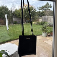 Women’s Tula Black Genuine Leather Nylon  Crossbody Bag Handbag Purse 712