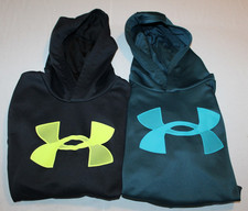 Boys Under Armour Hooded Pullover Sweatshirts Lot Of 2 Size Loose YLG