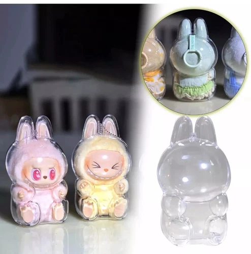 POP MART Labubu Clear Case Exciting Macaron The Monsters Plush Doll Cover SALE - Picture 13 of 14