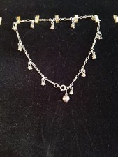 Sterling Silver Jingle Bell Rattle Anklet Ankle Bracelet 9.5 inch Adjustable