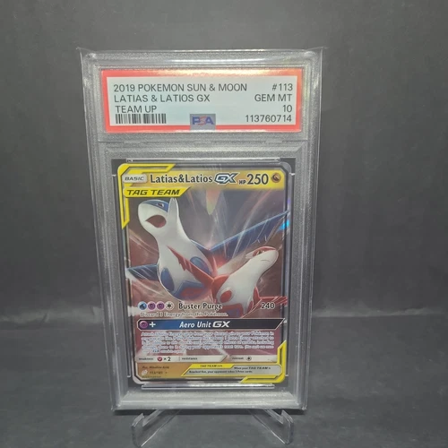 Latias & Latios GX 113/181 Sm-Team Up Holo PSA 10 GEM MINT
