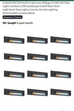 CLOUDY BAY [12 Pack] 3 Color Low Voltage 12-24V LED Step Lights Outdoor,2.5W ...