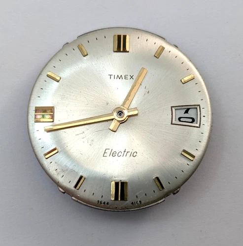 1969 TIMEX Electric Calendar 9644 4169 Vintage 28mm Watch Movement PARTS REPAIR