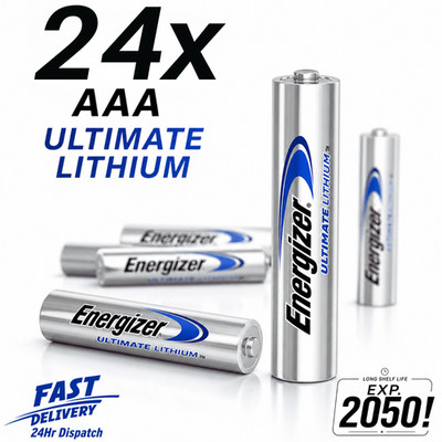 24 AAA Energizer Ultimate Lithium Batteries | Bulk OEM | Exp 2050 | 24hr ship!