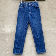 Vintage Lee Straight Leg Denim Jeans 70s Talon Zip Size 28x30 Union Made USA