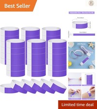Versatile 200 Pack Purple Event Bracelets Easy Apply Waterproof Wristbands