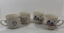 International Table Works 4 Cups Mugs 1980 Heartland Country Ducks Stoneware