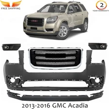 Front Bumper Cover Fascia & Grille Assembly Kit For 2013-2016 GMC Acadia