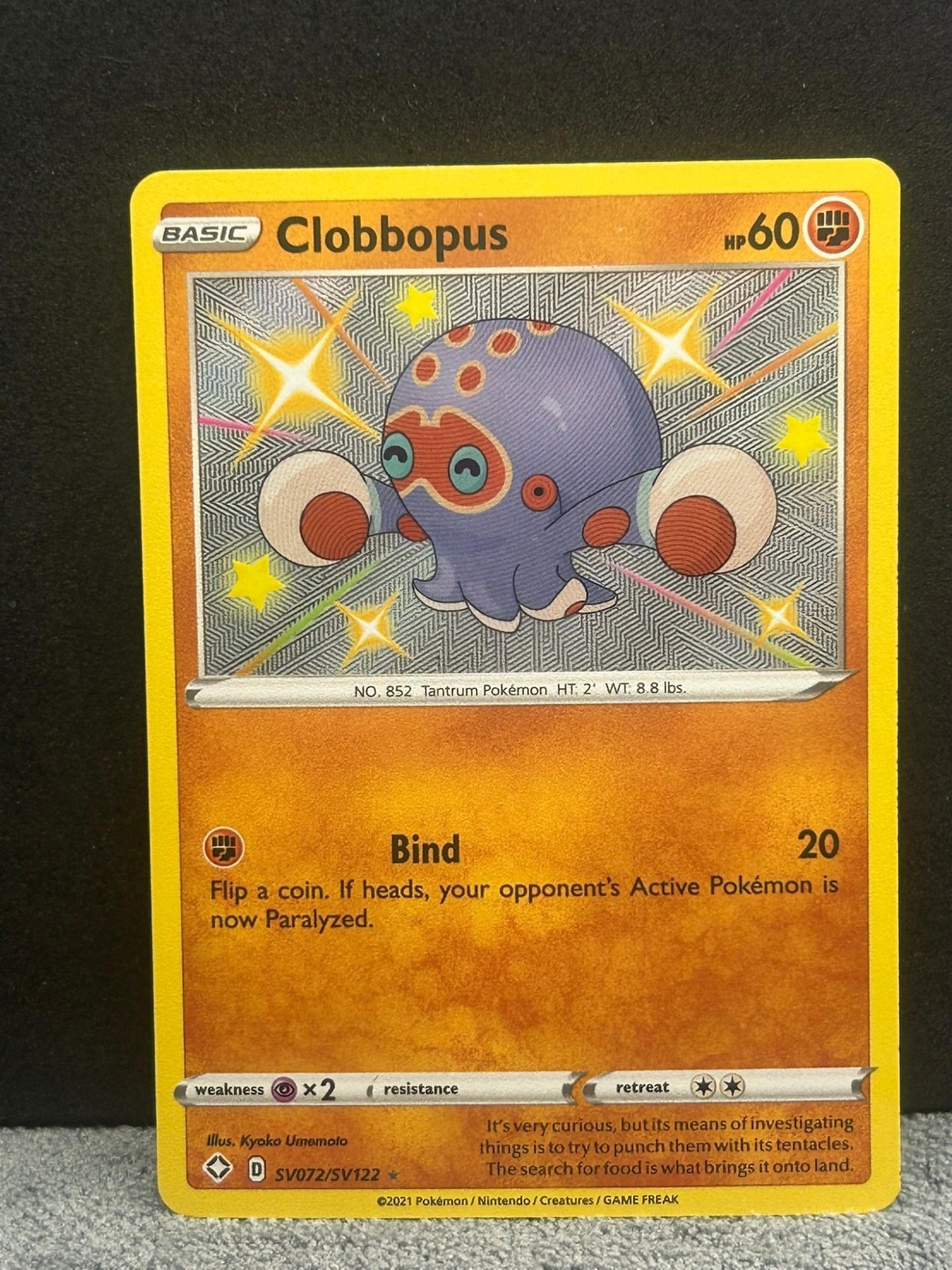Clobbopus SV072/SV122 Shiny Rare Shining Fates Shiny Vault Holo Near Mint