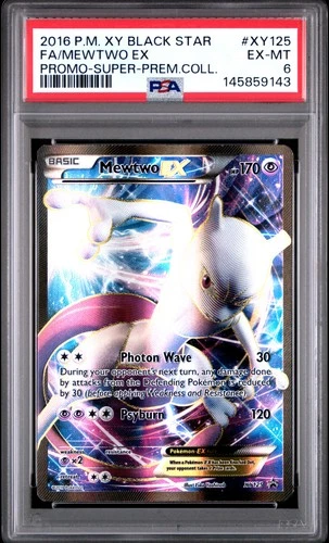 2016 Pokemon XY Black Star XY125 Mewtwo EX PSA 6 145859143