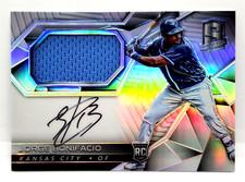 JORGE BONIFACIO ROOKIE AUTO REFRACTOR RELIC ~ 2017 PANINI SPECTRA RC #17