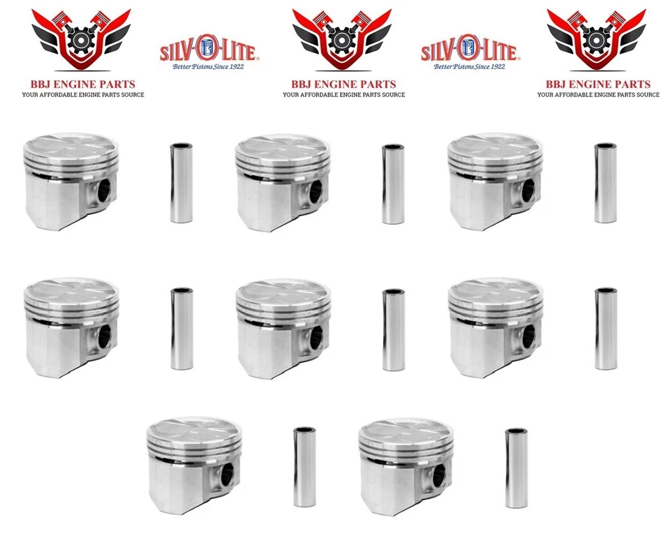 (8) Silvolite Pistons for Amc Jeep 304 V8 1970 - 1981 - Image 3 of 3