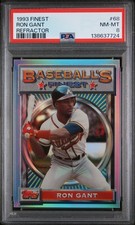 1993 FINEST REFRACTOR #68 RON GANT PSA 8
